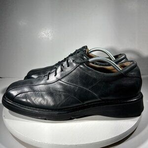 LONDON UNDERGROUND Chivas Mens Dress Shoes Size 11.5 M Black Square Bicycle Toe